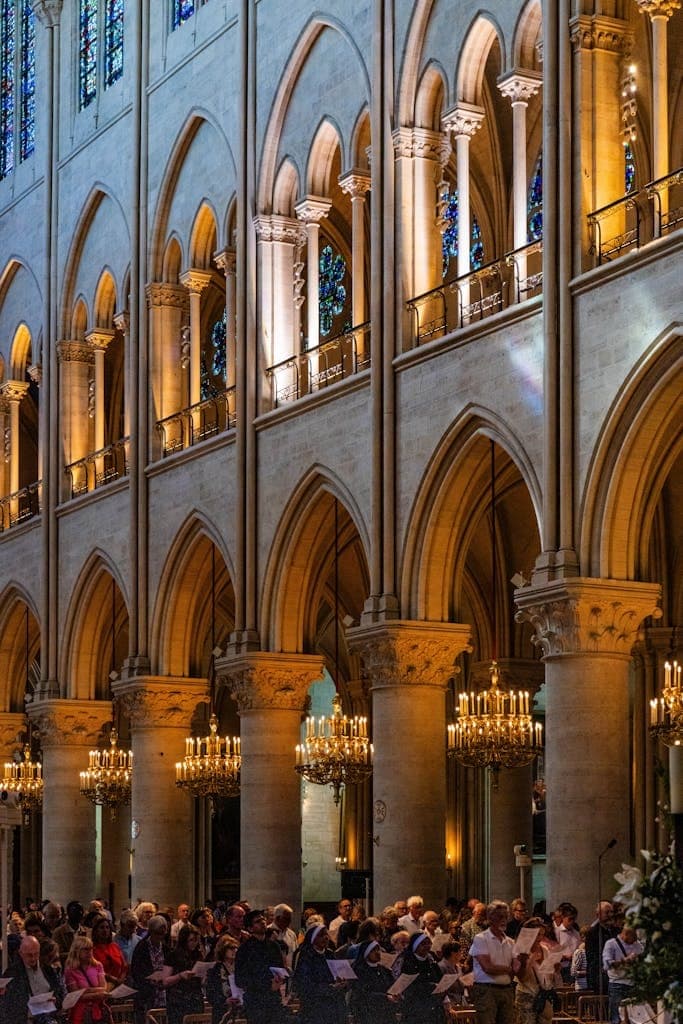 Interior view when you visit Notre Dame in December 2025